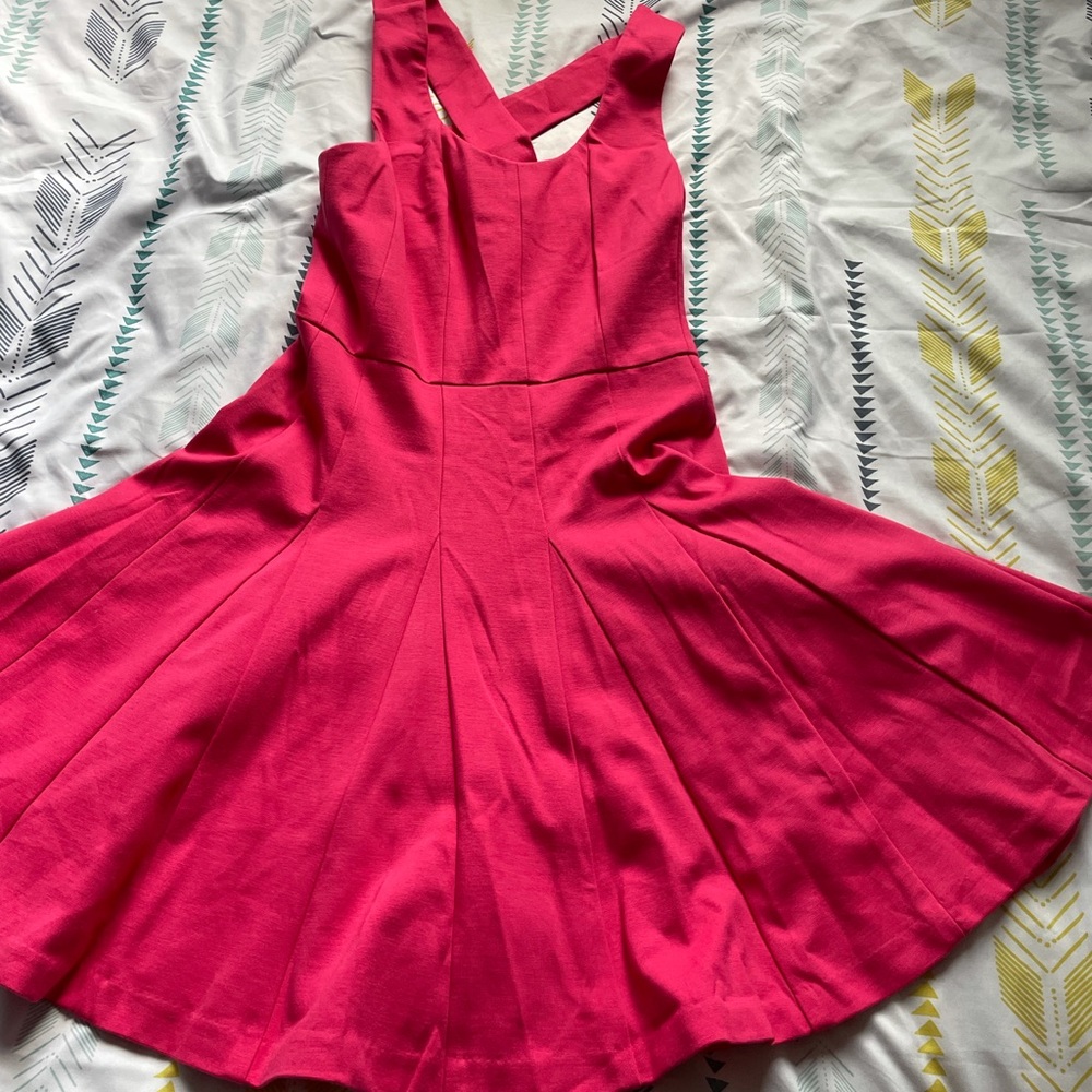 Hot pink banana republic skater dress